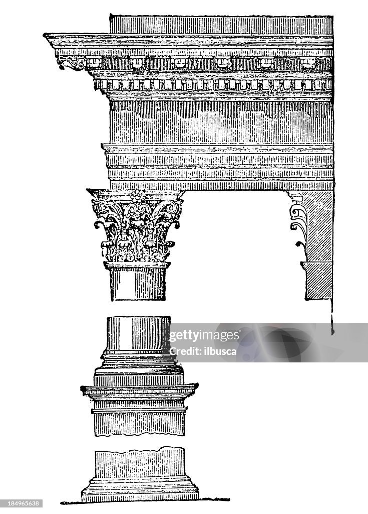 Columna de estilo griego