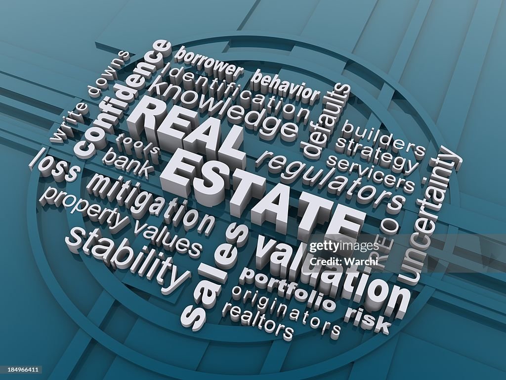 Computer generated abstract of real estate terms