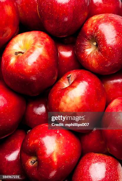 apple background - red delicious stockfoto's en -beelden