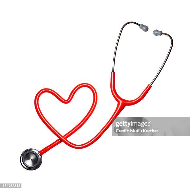 heart shape - stethoscope stockfoto's en -beelden