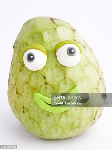 custard apple - cherimoya stock illustrations