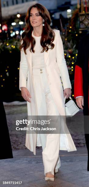 Catherine, Princess of Wales attends The "Together At Christmas" Carol Service at Westminster Abbey on December 08, 2023 in London, England....