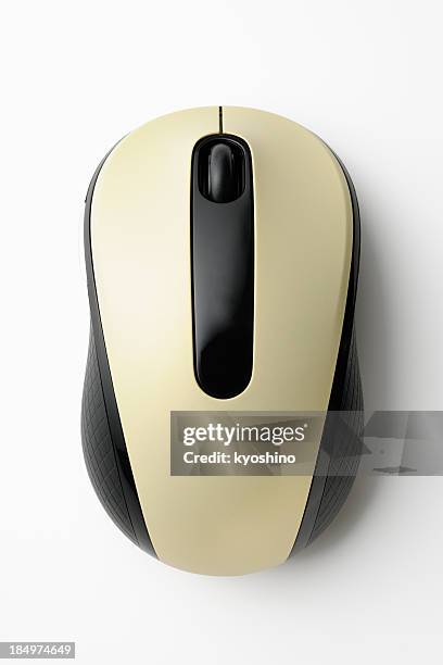 isolated shot of wireless computer mouse on white background - close up computer mouse bildbanksfoton och bilder