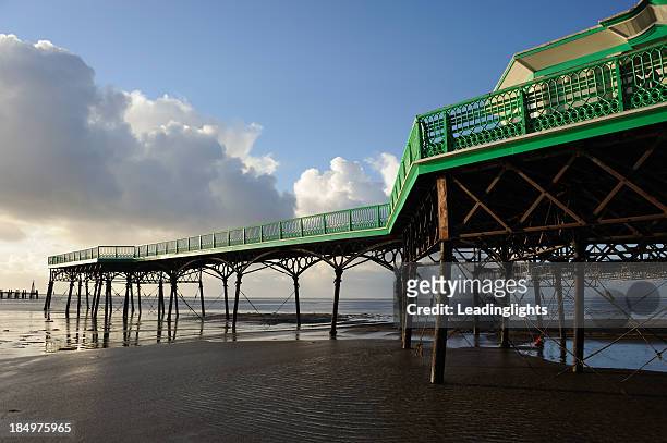 st annes pier - lytham st annes stock pictures, royalty-free photos & images