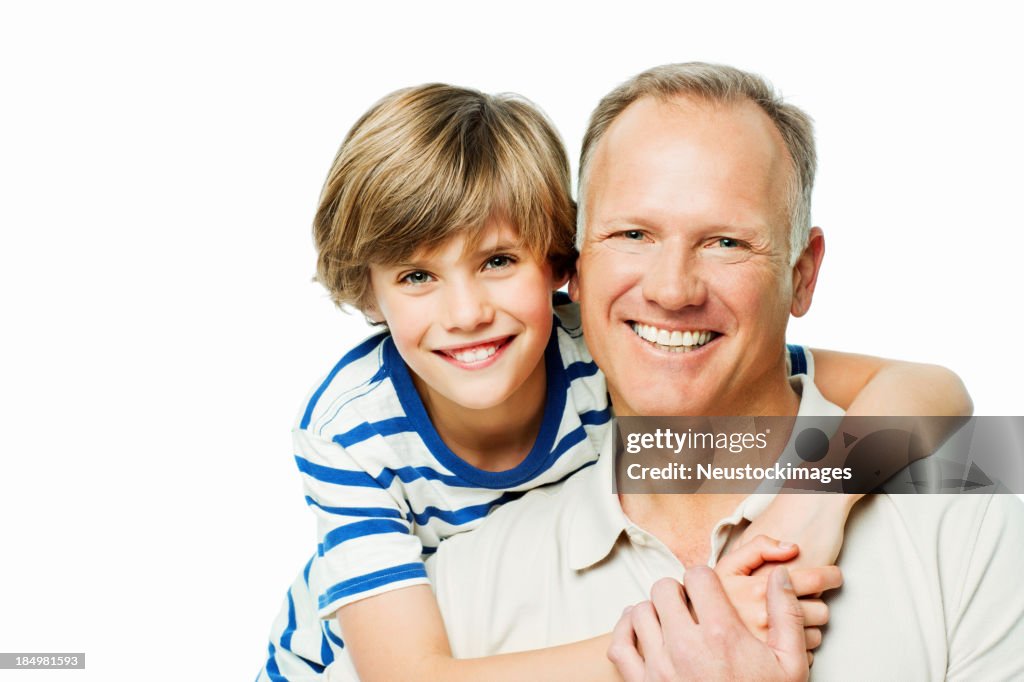 Father and Son Portrait - Isolated