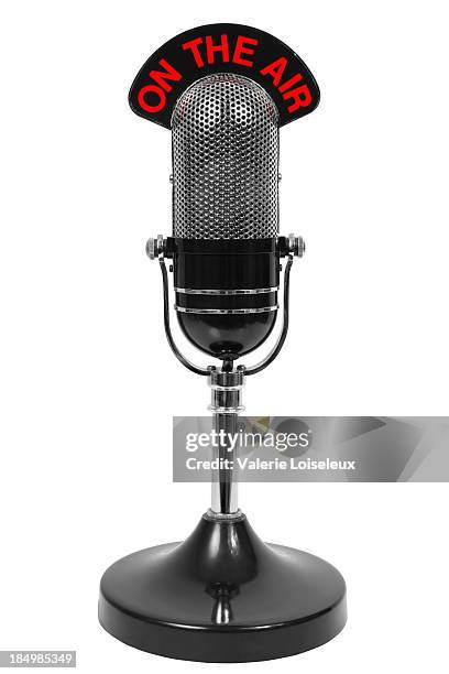 microphone - microphone white background stockfoto's en -beelden