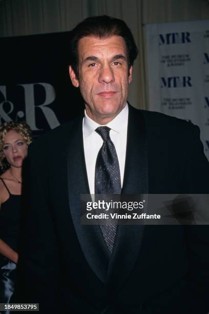 American actor and singer Robert Davi, wearing a tuxedo over a white shirt and black tie, attends the Museum of Television & Radio's 4th Annual Gala,...