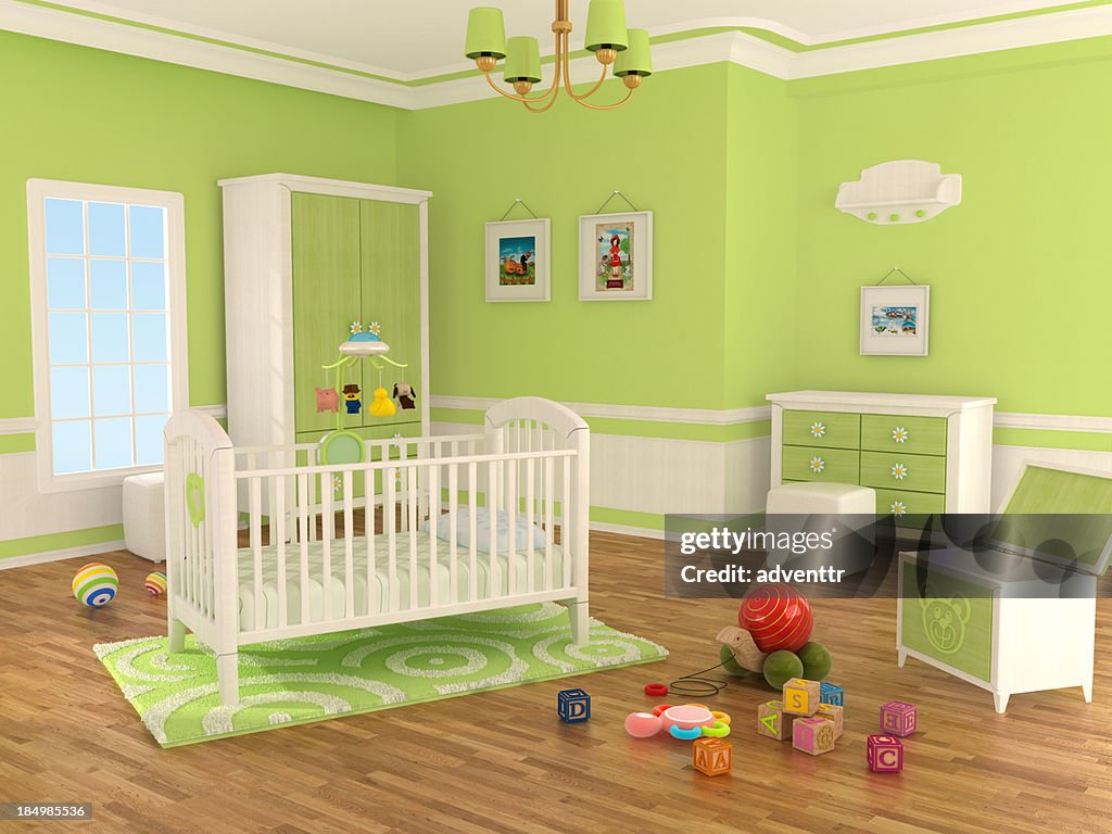 Nursery chambre (verte