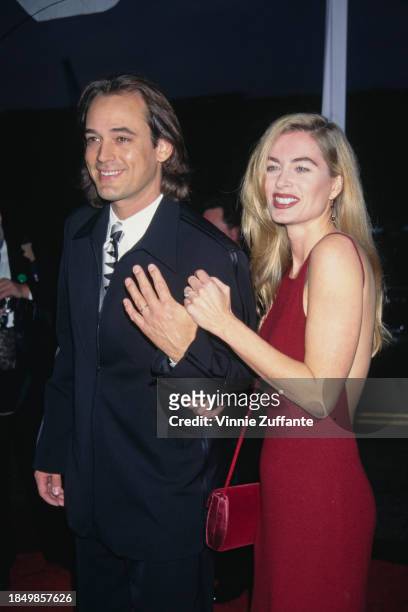 American actor Jon Lindstrom and American actress Eileen Davidson attend the 22nd Annual People's Choice Awards, held at Universal Studios in Los...