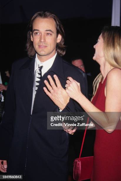 American actor Jon Lindstrom and American actress Eileen Davidson attend the 22nd Annual People's Choice Awards, held at Universal Studios in Los...