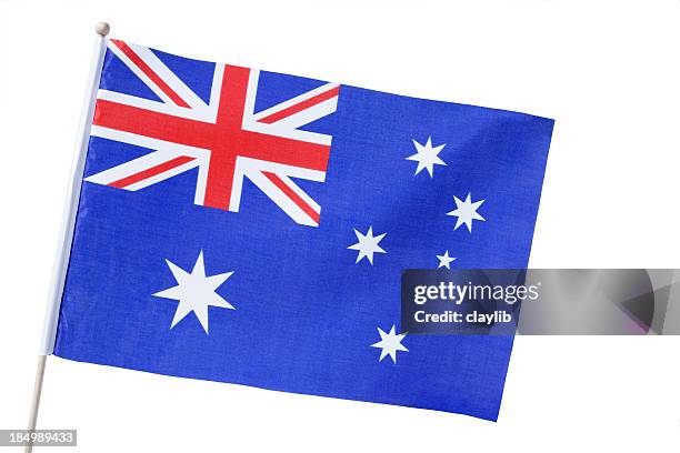 bandera australianos aislado - día de australia fotografías e imágenes de stock