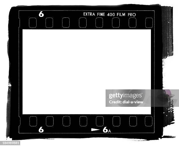 35mm film rebate from a camera - vintage picture frame stock pictures, royalty-free photos & images