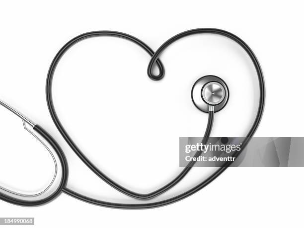 stethoskop - stethoscope heart stock-fotos und bilder