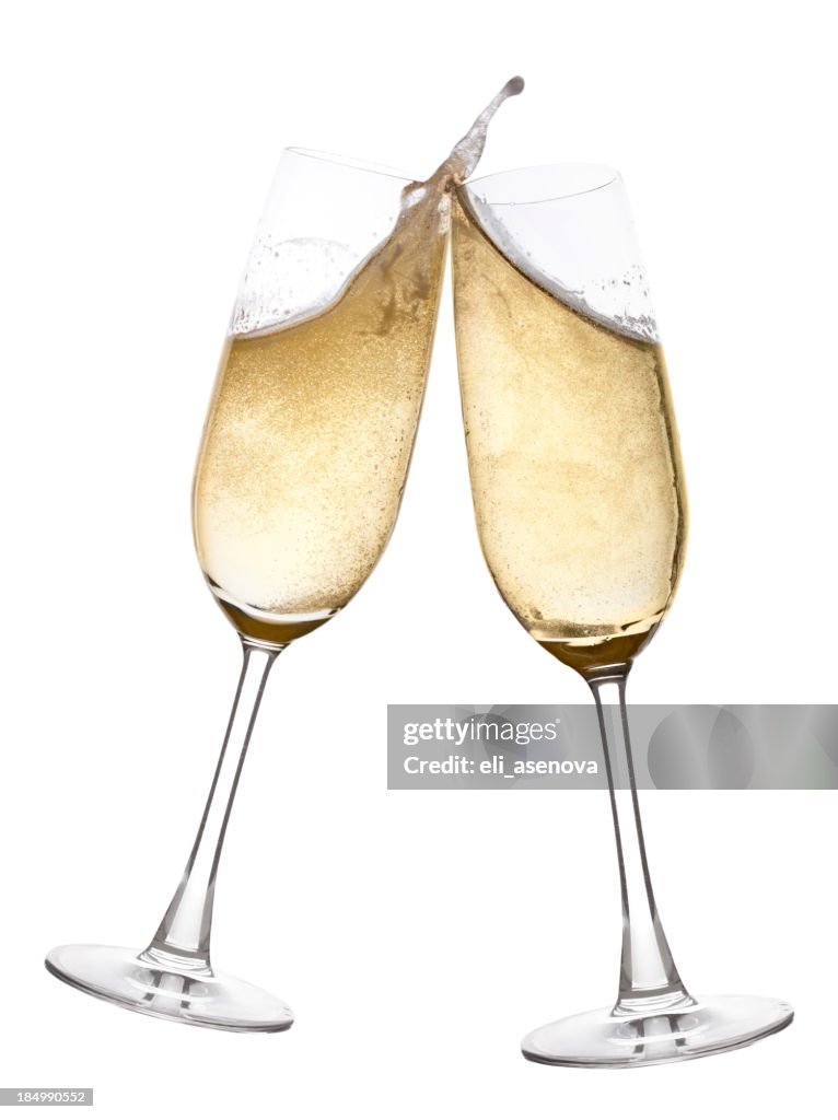 Celebration toast with champagne