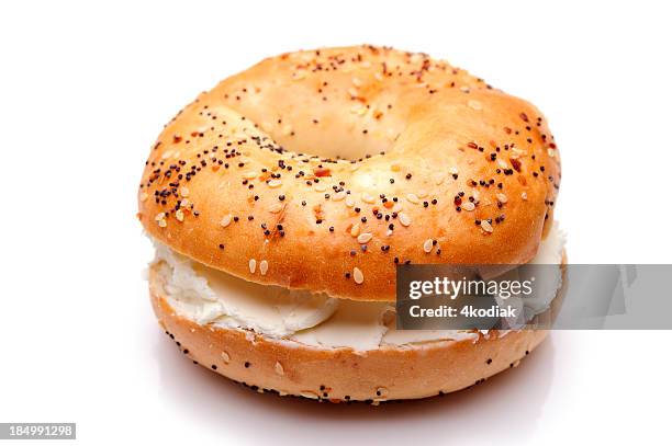 bagel - cream cheese stock pictures, royalty-free photos & images