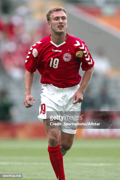 June 18: Dennis Rommedahl of Denmark running during the UEFA Euro 2004 Group C match between Bulgaria and Denmark at Municipal Stadium on June 18,...