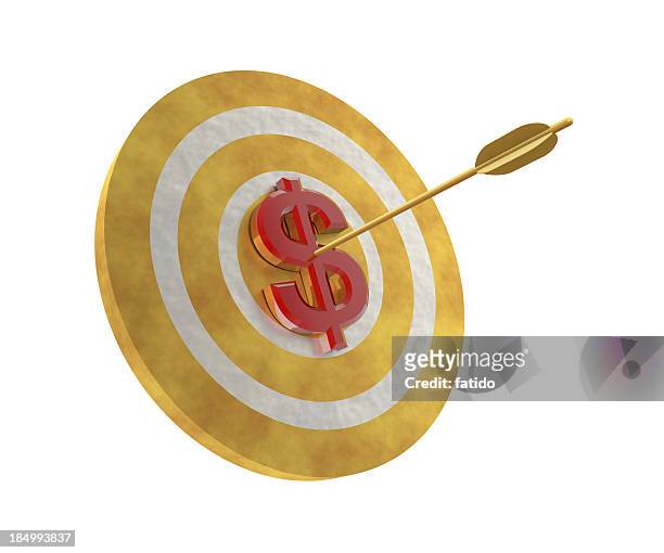dólar no alvo - financial target imagens e fotografias de stock