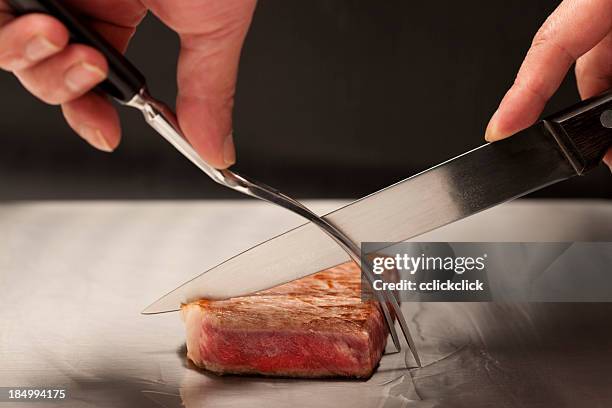 teppanyaki steak - teppanyaki stock pictures, royalty-free photos & images