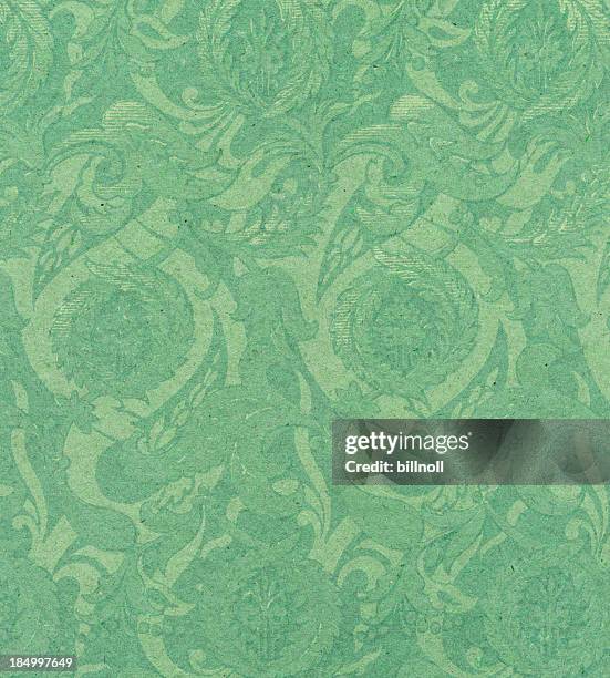 textured paper with antique ornament - rocaille stockfoto's en -beelden