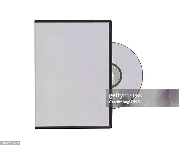 cd isolated on white - blu raydisk stockfoto's en -beelden