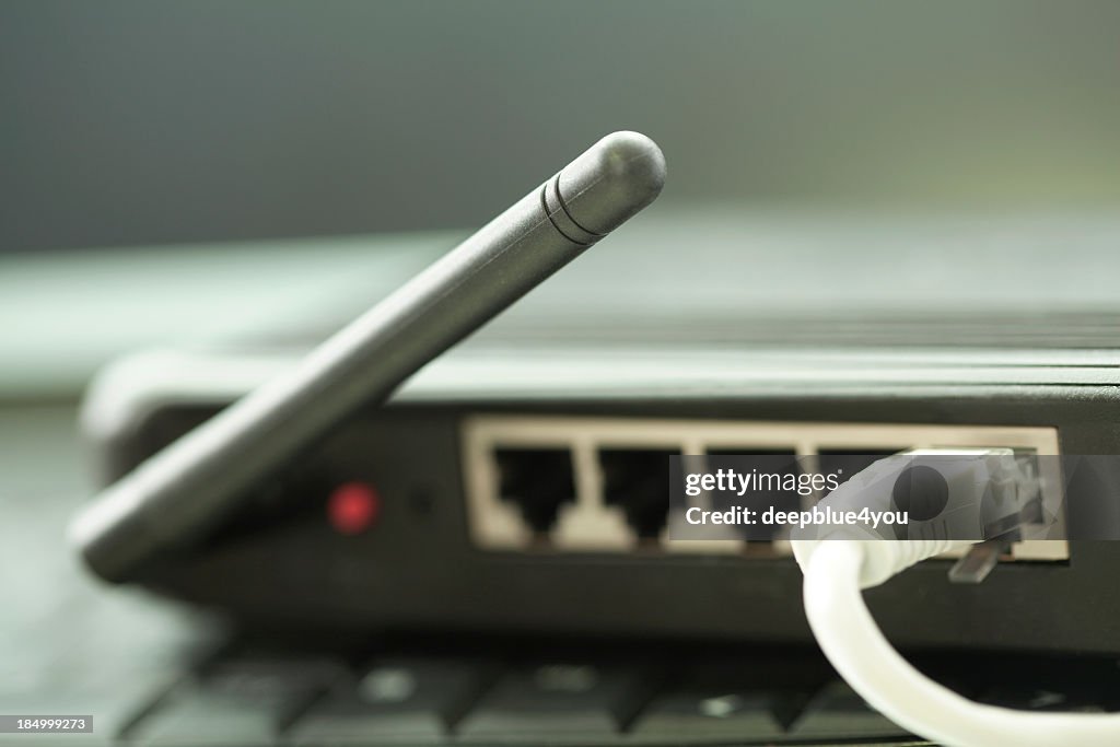 Internet connection with wlan router in home office