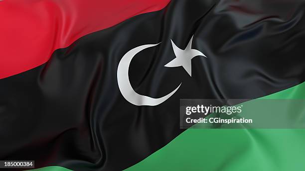 libya flag - libya stock pictures, royalty-free photos & images