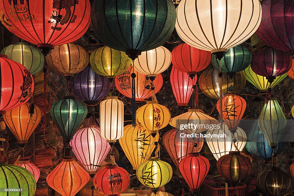 Silk lanterns in Hoi An city, Vietnam