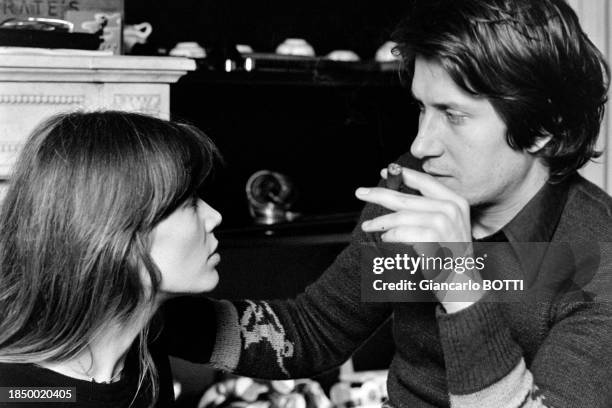 Françoise Hardy et Jacques Dutronc, en 1974.