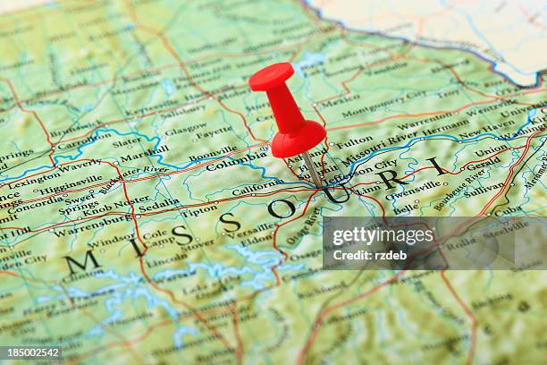 jefferson city missouri-eua mapa, - missouri imagens e fotografias de stock