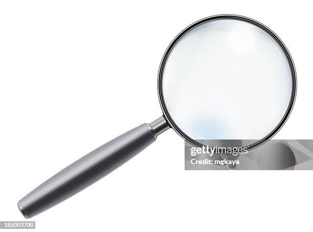 rubber handle magnifying glass - lupe stock pictures, royalty-free photos & images