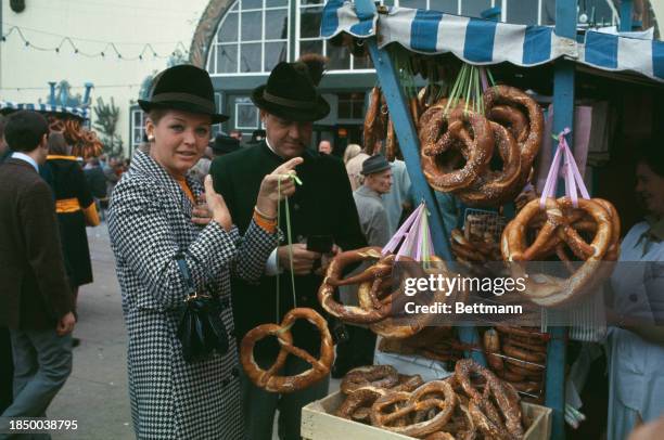 Florida Governor Claude Kirk and his German-born wife Erika visiting the Oktoberfest in Munich, Germany, September 17th 1967.