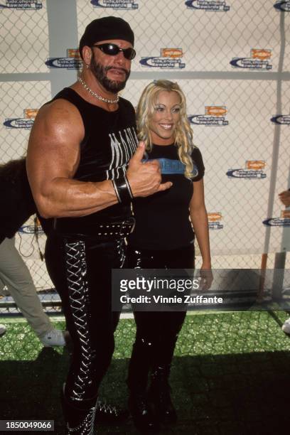 American wrestlers 'Macho Man' Randy Savage and Stephanie Bellars attending the Nickelodeon Kids' Choice Awards at the Pauley Pavilion in Los...