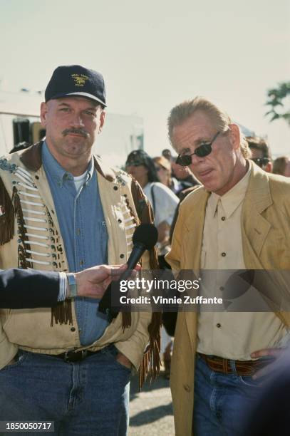 Governor Jesse Ventura, a former WWE wrestler, and actor Nick Nolte attending the Independent Spirit Awards in Santa Monica, March 20th 1999.