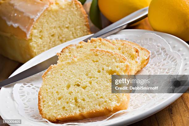 lemon pound cake - cake stockfoto's en -beelden