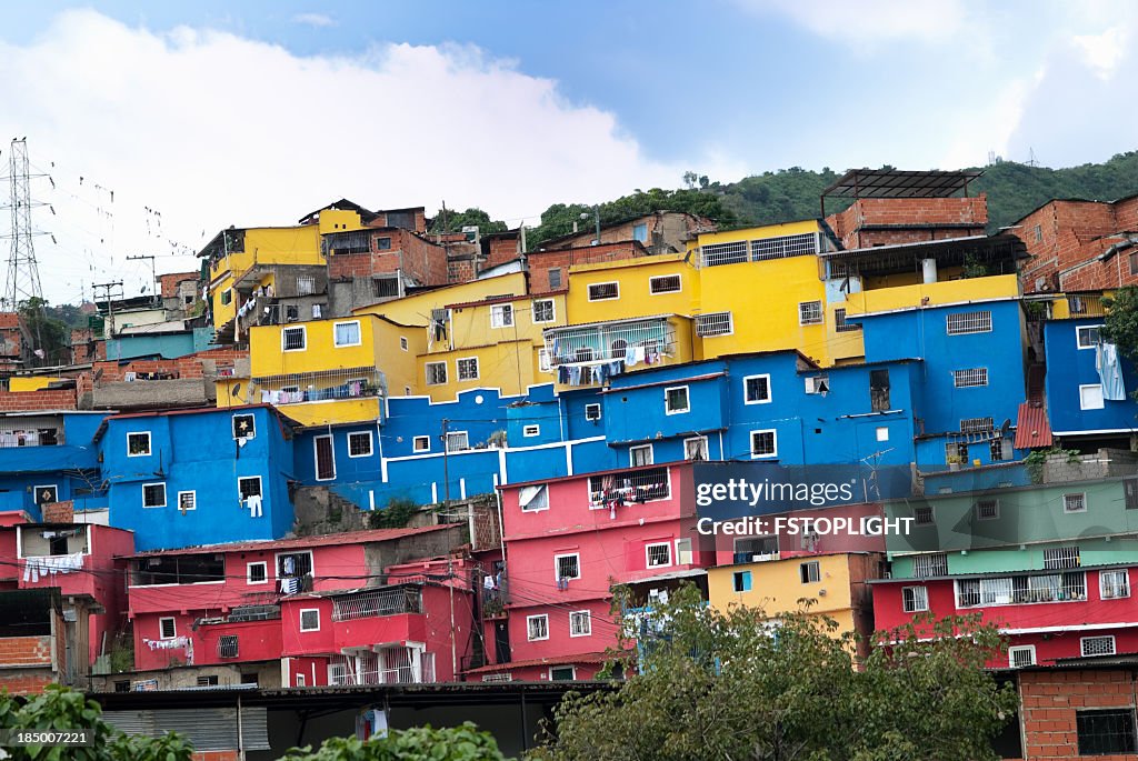 Favela suburb of Caracas city