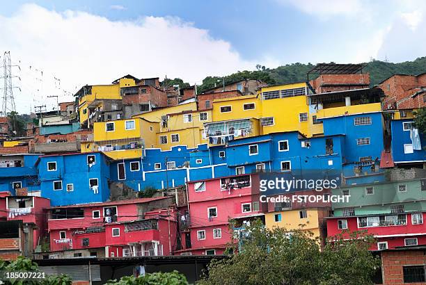 favela suburb of caracas city - caracas stock pictures, royalty-free photos & images