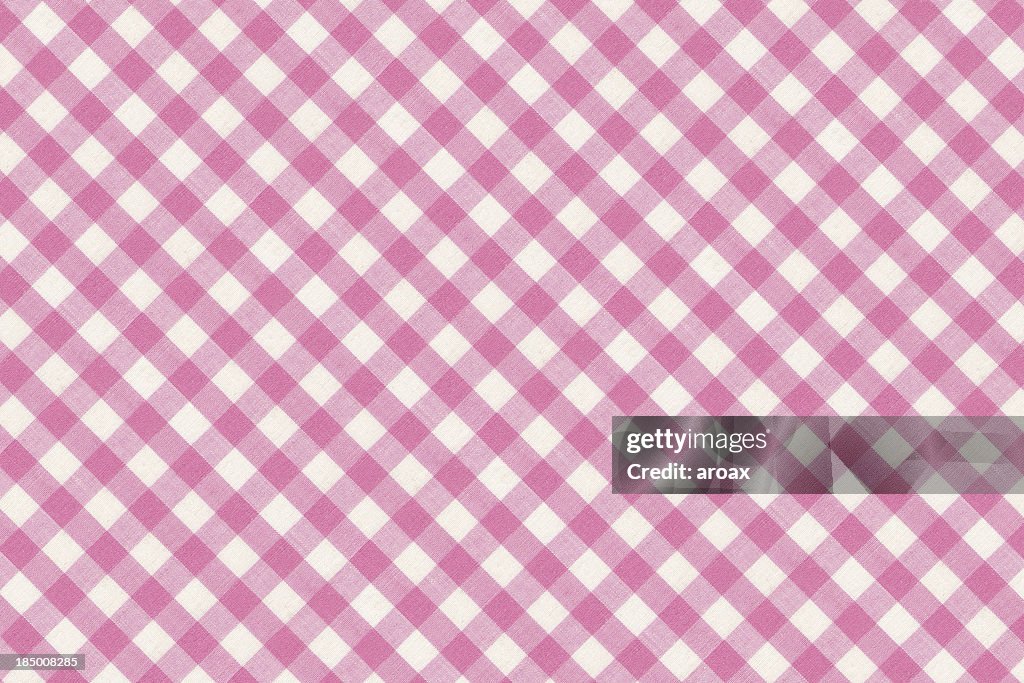 Pink Table Cloth Gingham Fabric