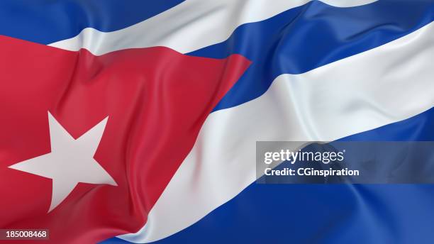 cuba flag - cubaanse vlag stockfoto's en -beelden