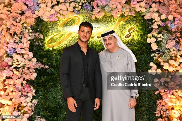 Jan Luis Castellanos and His Excellency Yaqoob Al Ali attend Joud's Cocktail Launch event at Jumeirah Beach Hotel on November 18, 2023 in Dubai,...