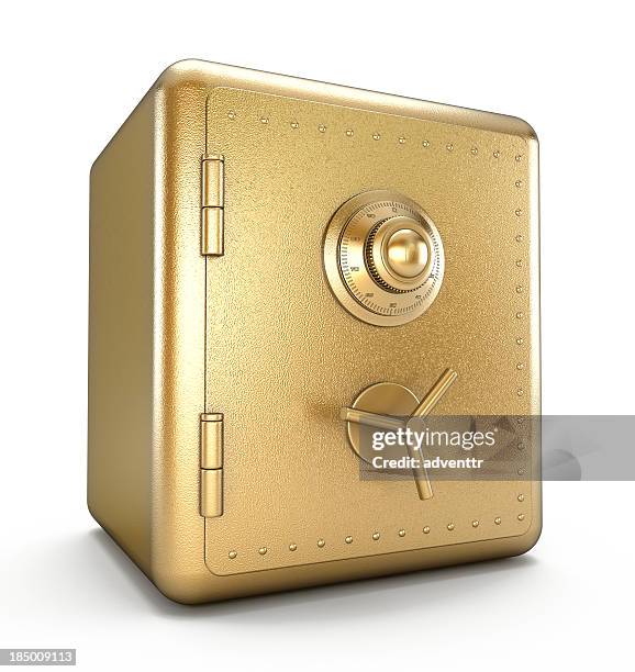 ouro segurança - cofre imagens e fotografias de stock