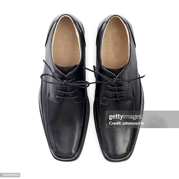 chaussures noires. - classic leather photos et images de collection