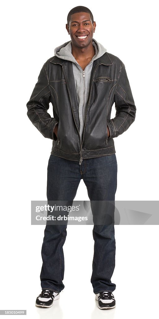 Sonriente hombre Retrato de cuerpo entero