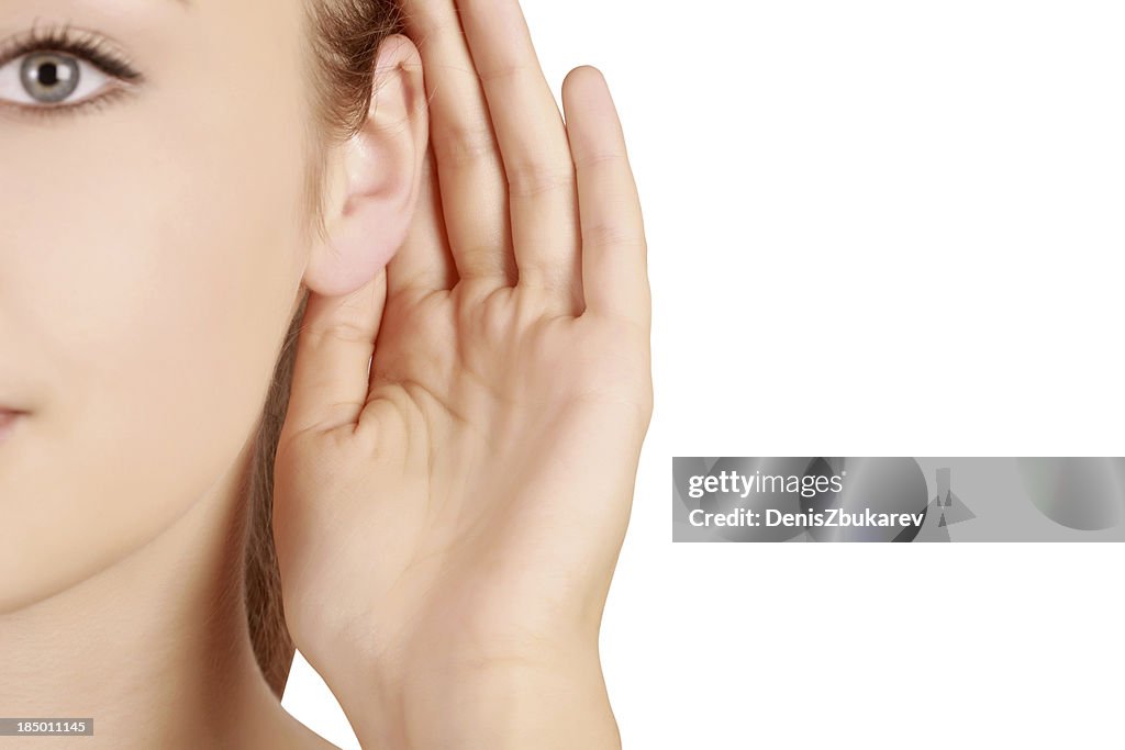 Woman Listener Young Woman Listening High-Res Stock Photo - Getty Images