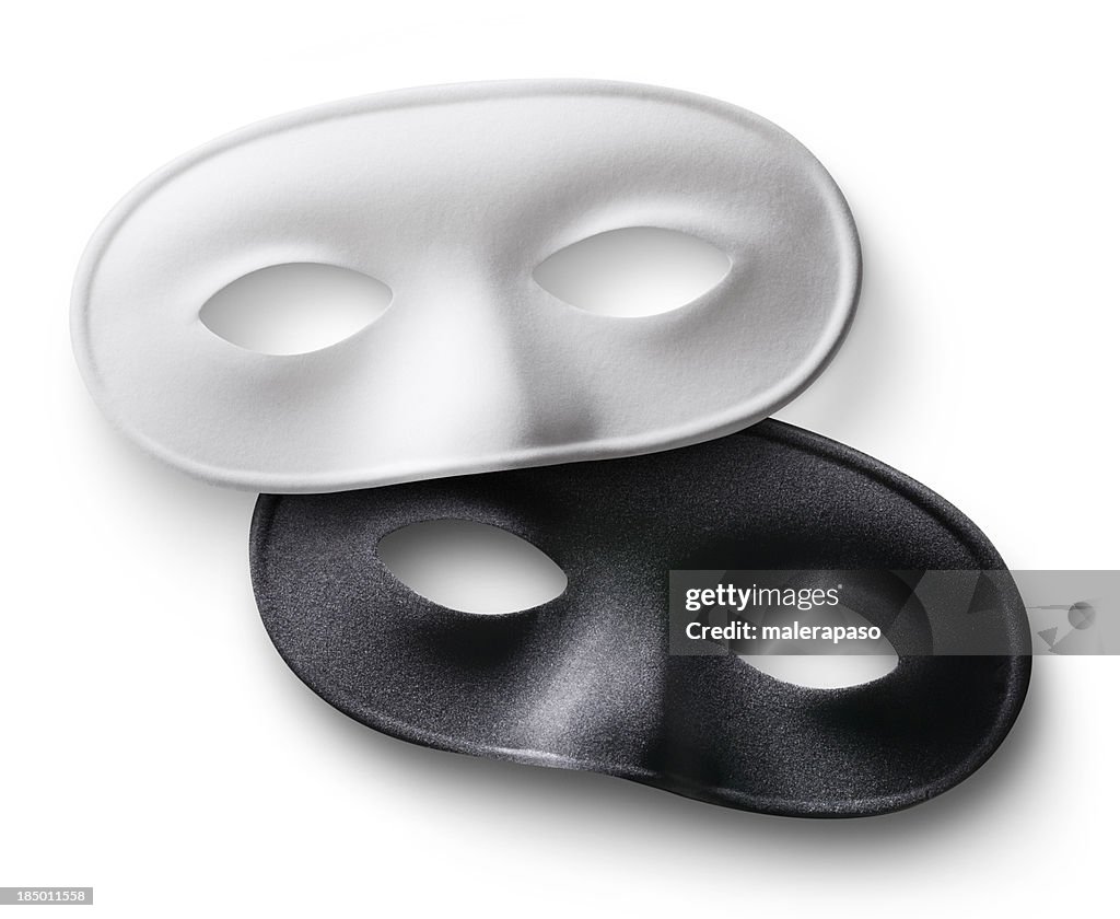 White and black masks