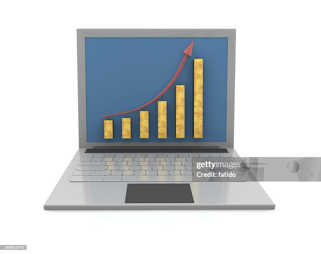 Grafico di crescita e Laptop
