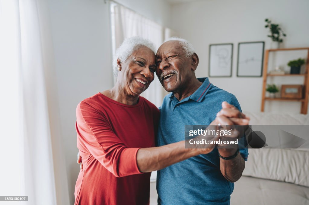 Happy and carefree senior couple