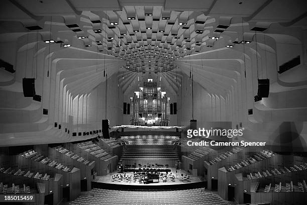 General view of the Concert Hall inside the Sydney Opera House on September 20, 2013 in Sydney, Australia. On October 20, 2013 the iconic Sydney...