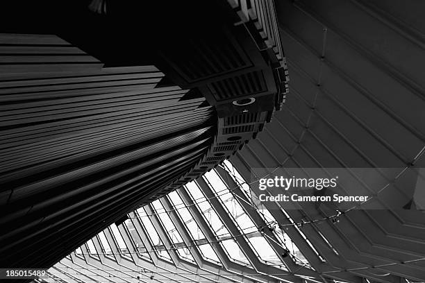 Detail of the architecture on the exterior of the concert hall at the Sydney Opera House on October 17, 2013 in Sydney, Australia. On October 20,...