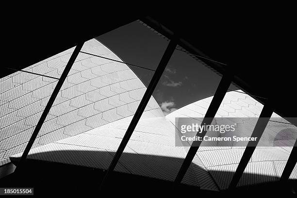Detail of the Sails over the Joan Sutherland Theatre at the Sydney Opera House on September 20, 2013 in Sydney, Australia. On October 20, 2013 the...