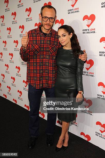 Terry Richardson and Audrey Gelman attend God's Love We Deliver 2013 Golden Heart Awards Celebration at Spring Studios on October 16, 2013 in New...